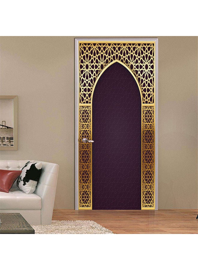NIBEMINENT 3D Door Mural Wrap Wall Stickers Multicolour 42centimeter - Image 1