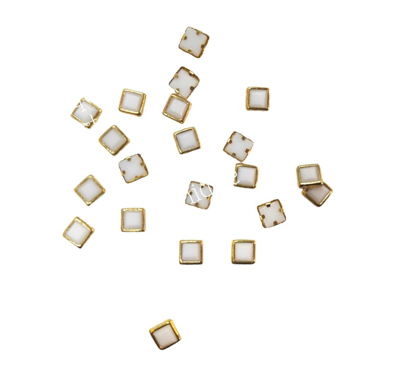 Unikart Colourful Kundan Beads Square Shape 4x4mm for Art & Craft Full Set of 1100 Pieces with Fabric Glue & Storage Box, Multicolor - Image 3