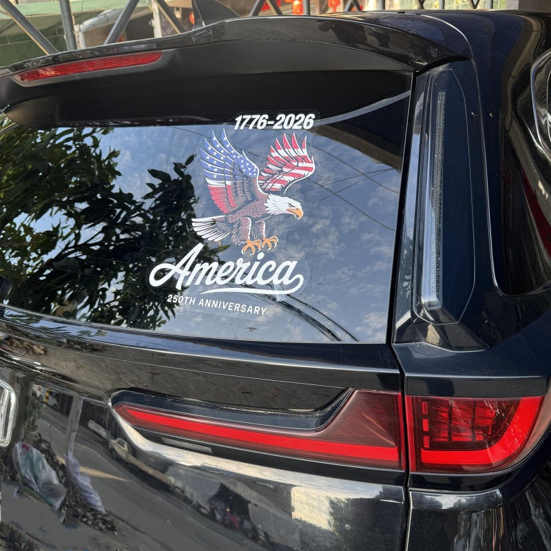 Tobethay American Eagle Decal Sticker - 7.87â€x11.2â€ Removable American Flag Decals for Trucks Car Trailer SUV Van or Any Smooth Surface, 250th Anniversary Car Stickers - 1776-2026 - Bumper Stickers-5 - Image 3