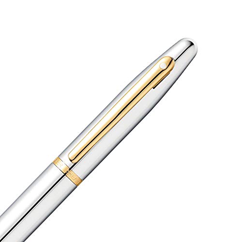 Sheaffer VFM 9422 Rollerball Pen Polished Chrome with Gold Plated Trim | Premium Silver pen - Image 5