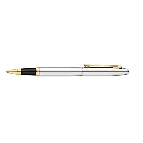 Sheaffer VFM 9422 Rollerball Pen Polished Chrome with Gold Plated Trim | Premium Silver pen - Image 2