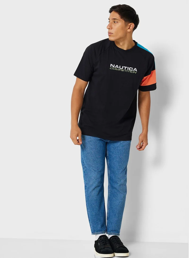 NAUTICA Logo Crew Neck T-Shirt