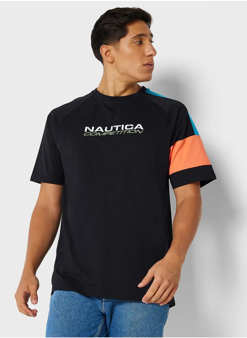 NAUTICA Logo Crew Neck T-Shirt