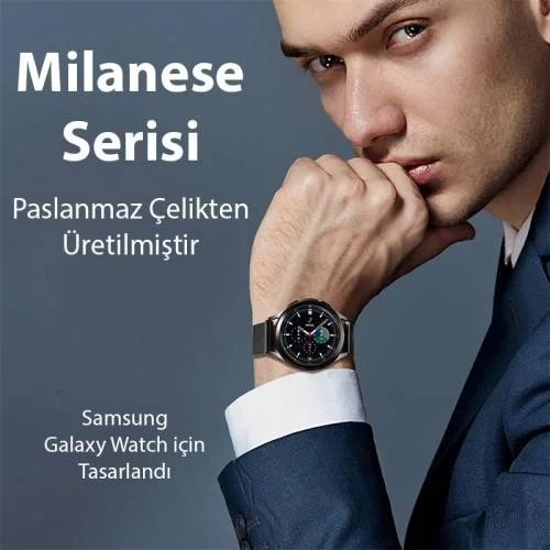 Polhammobile Polham Steel Milano Loop Band Strap For Samsung Galaxy Watch 22MM and Huawei GT2-Gt3- Magic 2 46MM