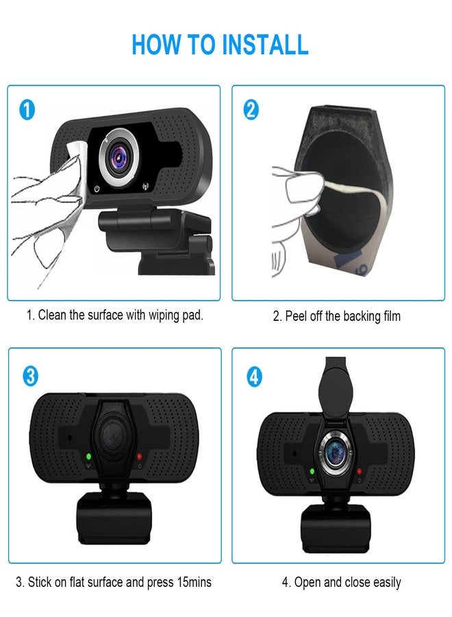 JCWINY Webcam Cover, 2 Pack Desktop Computer External Webcam Lens Covers Shutter Cap Hood, Streaming Web Camera Privacy Cover Clip Compatible with Logitech HD Pro Web Cam C270/C615/C920/C930e/C922X - Image 5