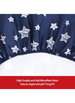 Moonsea Moonsea Crib Sheets for Boys or Girls 2 Pack, Fitted Crib Sheet for Standard Size Crib and Toddler Mattresses, Soft and Breathable Material, Grey & Navy  - Image 3