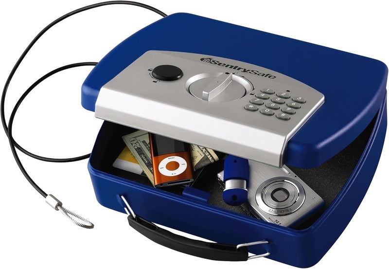 SentrySafe P008Ebl Electronic Compact Safe - 0.08 Cubic Feet, Blue - Image 3