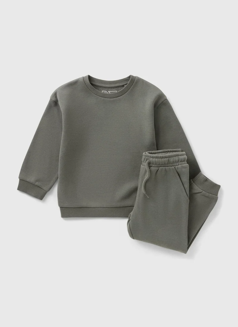 Boys Sage Sweatshirt & Jogging Bottom Set