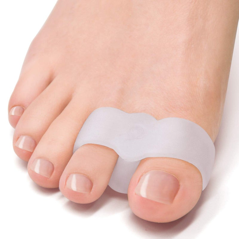Welnove Pack of 12 Bunion Corrector Toe Separators with 2 Loops Big Toe Spacer Suitable for Bunion and Overlap Toe White - Image 3