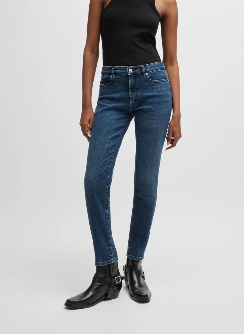 HUGO Skinny-fit jeans in blue stretch denim