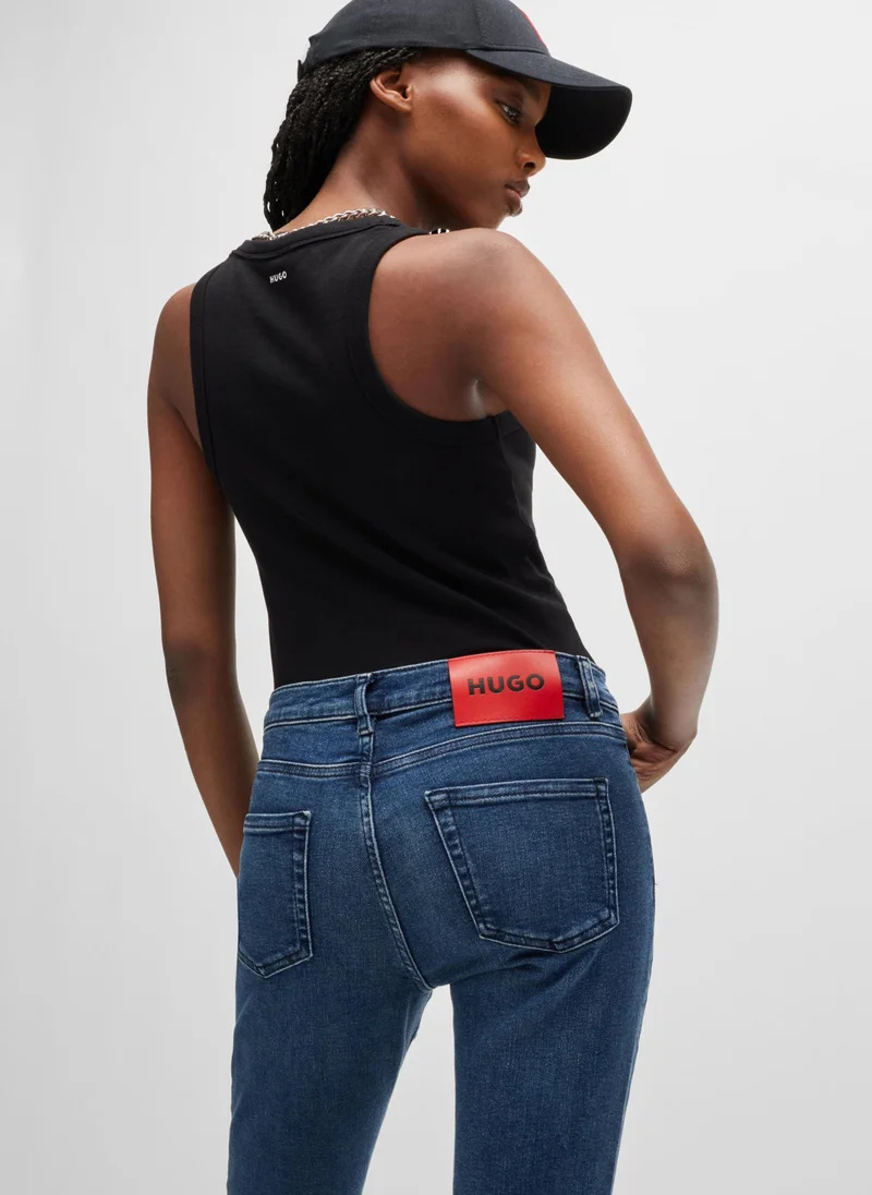 HUGO Skinny-fit jeans in blue stretch denim