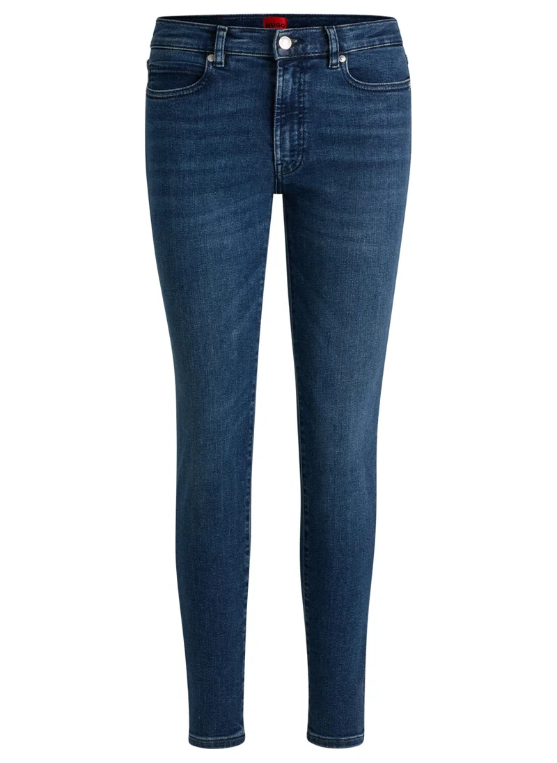 HUGO Skinny-fit jeans in blue stretch denim