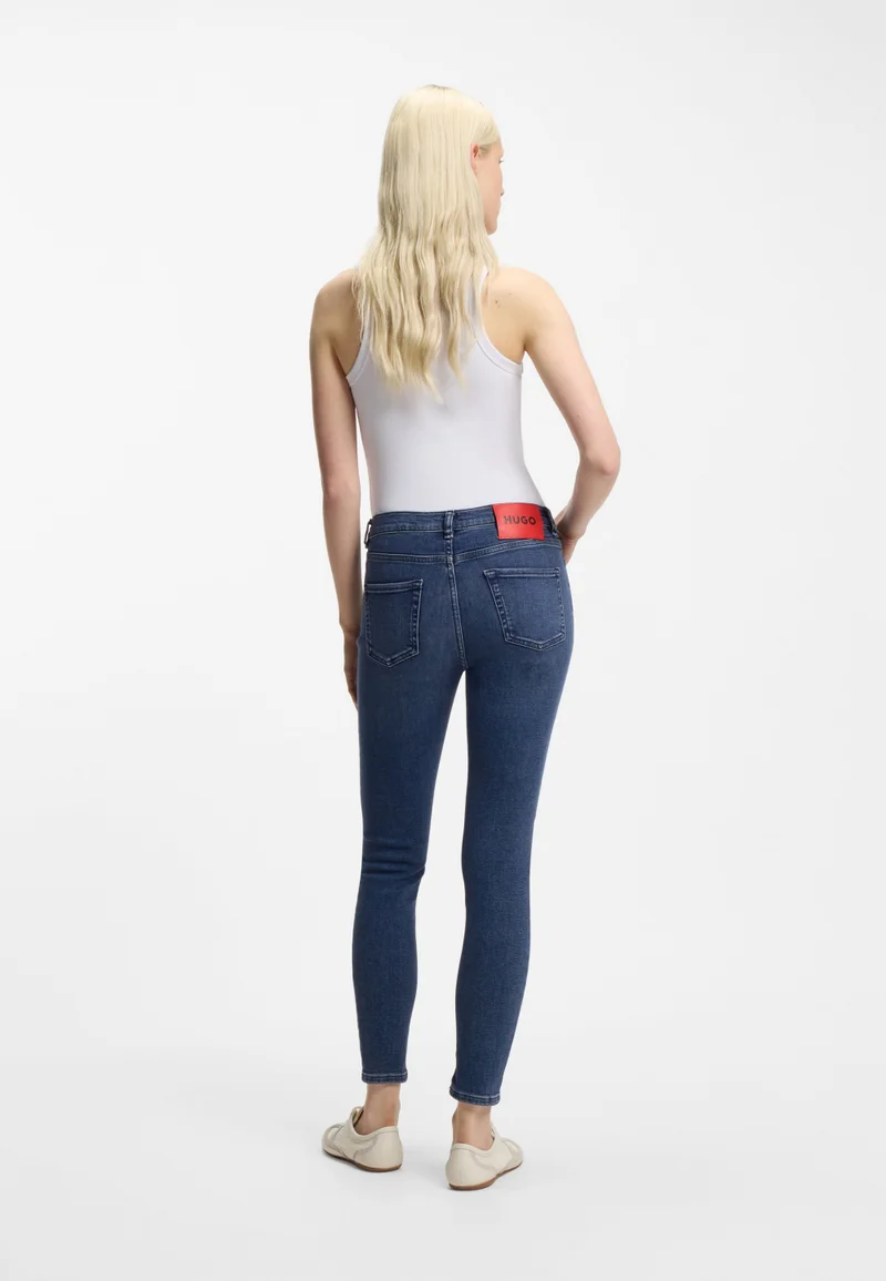 HUGO Skinny-fit jeans in blue stretch denim