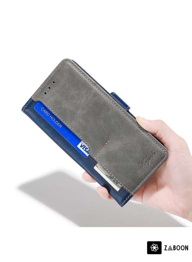 Zaboon Protective Case For Honor Magic5 Pro Contrast Color Side Buckle Leather - Image 4