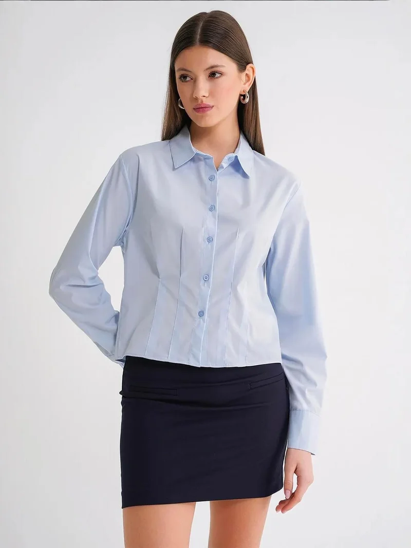 MixRay Mixray Slim Fit Long Sleeve Poplin Shirt
