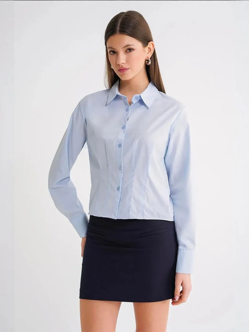 MixRay Mixray Slim Fit Long Sleeve Poplin Shirt