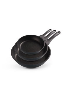 Easy Cook Easy Cook Easy Cook 3-Piece Black Skillets Set 3 Count 