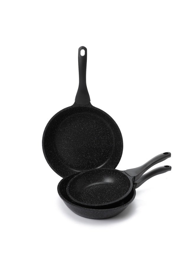 إيزي كوك طقم طاسات من إيزي كوك - 3 قطع غيرانيت -اسود - Image 2