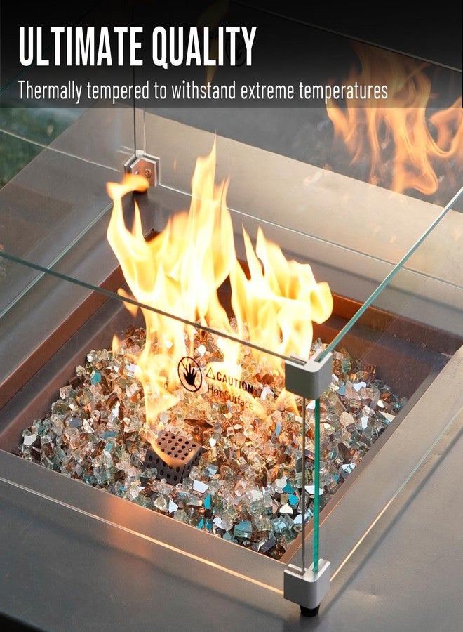 Skyflame زجاج ناري مخلوط من سكاي فليم، وزن 10 أرطال، مناسب لحفر النار والمواقد وتنسيق الحدائق، مقاس 1/4 بوصة، ذهبي، أخضر فاتح، نحاسي، عاكس - Image 4