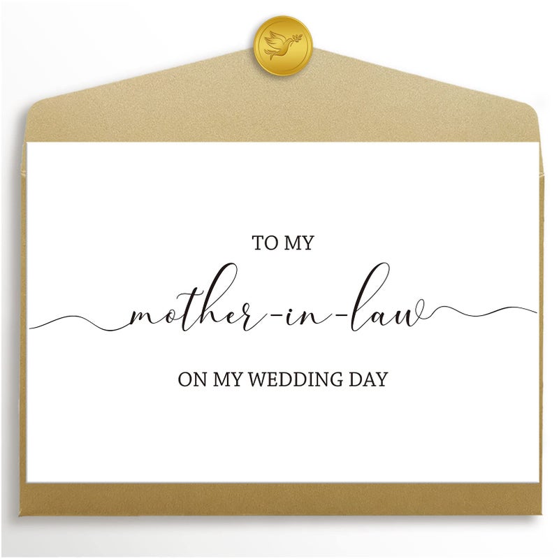 Goroar To My Mother-in-Law on My Wedding Day Card, Wedding Card to Your Future Mother-in-Law Card, Thank Mother Wedding Day Card - Image 1