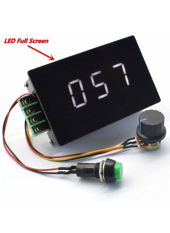 Puly PWM DC 6-60V 12V 24V 36V 48V 30A 1500W PWM DC Motor Speed Controller Speed Adjustable Stepless Governor Regulator, Motor Speed Controller with Start Stop Switch with Digital Display - Image 3