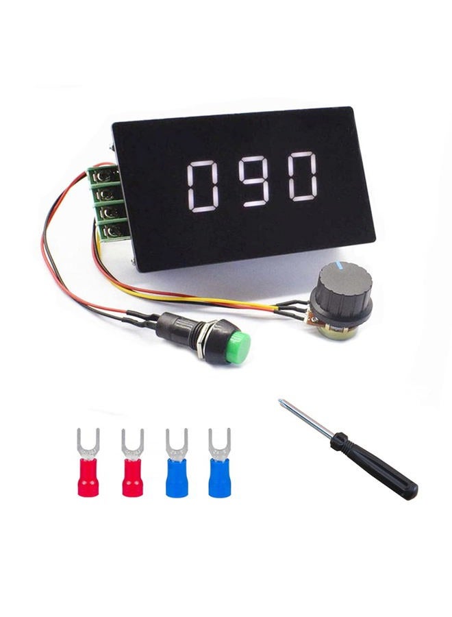 Puly PWM DC 6-60V 12V 24V 36V 48V 30A 1500W PWM DC Motor Speed Controller Speed Adjustable Stepless Governor Regulator, Motor Speed Controller with Start Stop Switch with Digital Display - Image 1