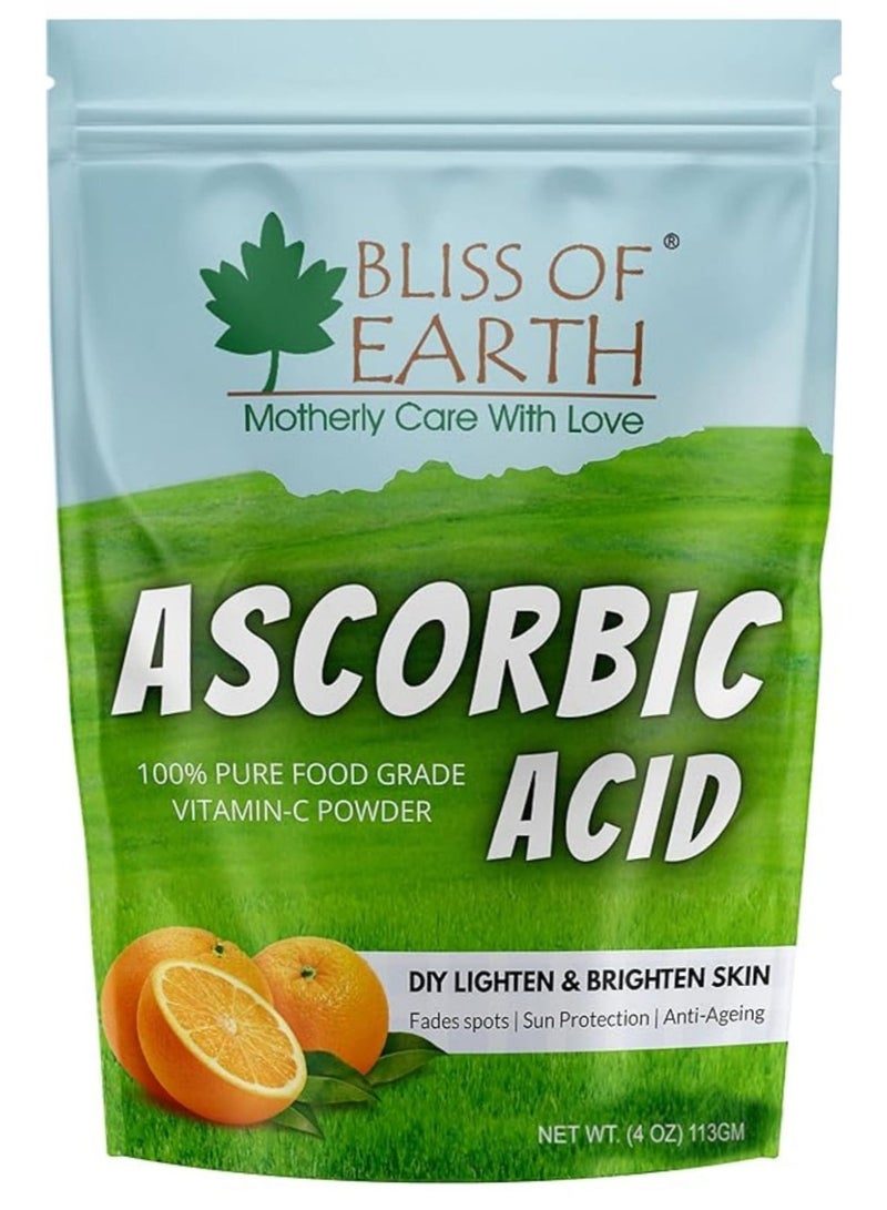 BLISS OF EARTH Ascorbic Acid Powder, Pure Food Grade Vitamin C Rich Powder, 113g - Image 2