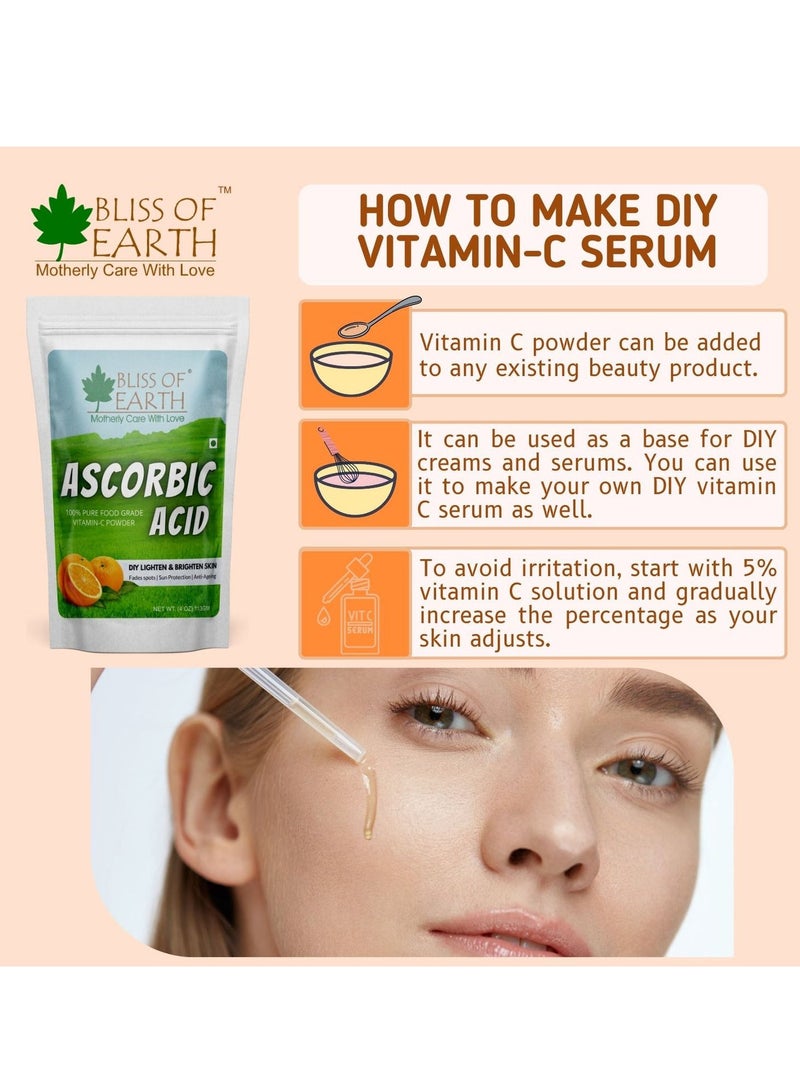 BLISS OF EARTH Ascorbic Acid Powder, Pure Food Grade Vitamin C Rich Powder, 113g - Image 5