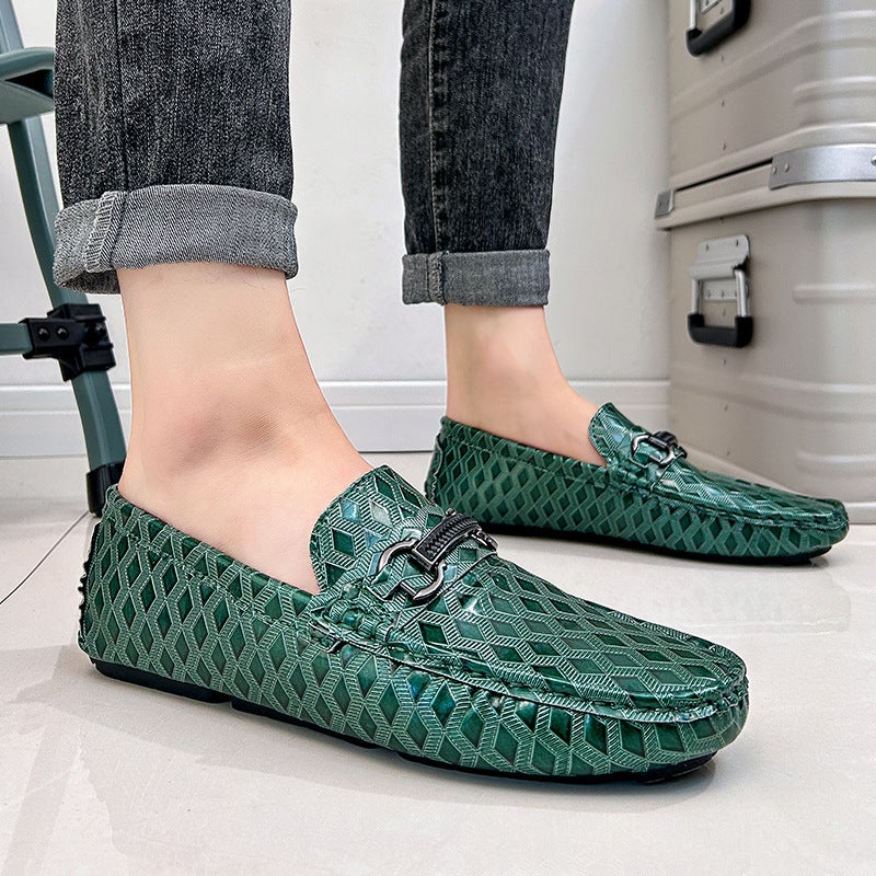Doudou Shoes Men'S Summer Casual Leather Shoes Men'S Lazy Shoes Size 38-48 Slip-On Men'S Shoes Driving Shoes - Image 2