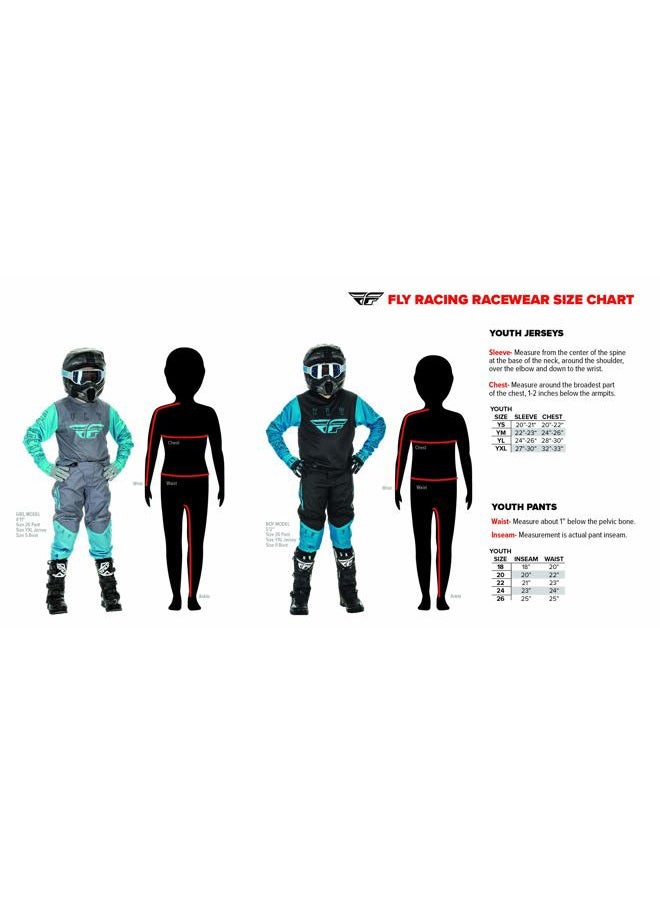 Fly Racing 2022 Youth Women's F-16 Jersey (Grey/Black/Pink, Youth X-Large) - Image 4