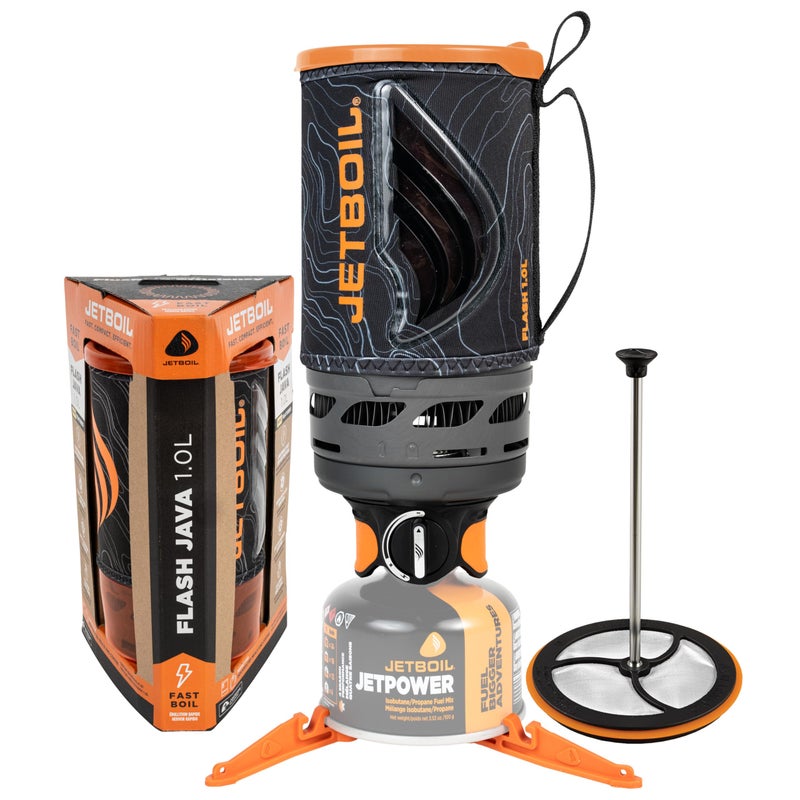 Jetboil Flash Java 10L Portable Fast Boil Stove with Silicone French Press and 1Step Auto Ignition for Camping and Backpacking PropaneIsobutane Burner with Cooking Cup Topo - Image 2