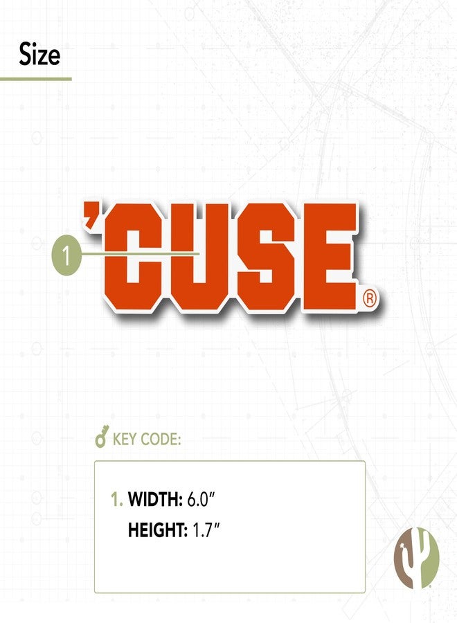 Desert Cactus Syracuse University Vinyl Decal Laptop Water Bottle Car Scrapbook Sticker (IND 13) - Image 3