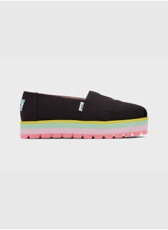TOMS Black Canvas Youth Alp Platform Espedrille  - Image 1