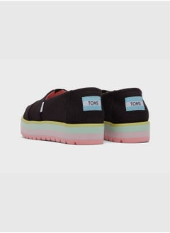 TOMS Black Canvas Youth Alp Platform Espedrille  - Image 5