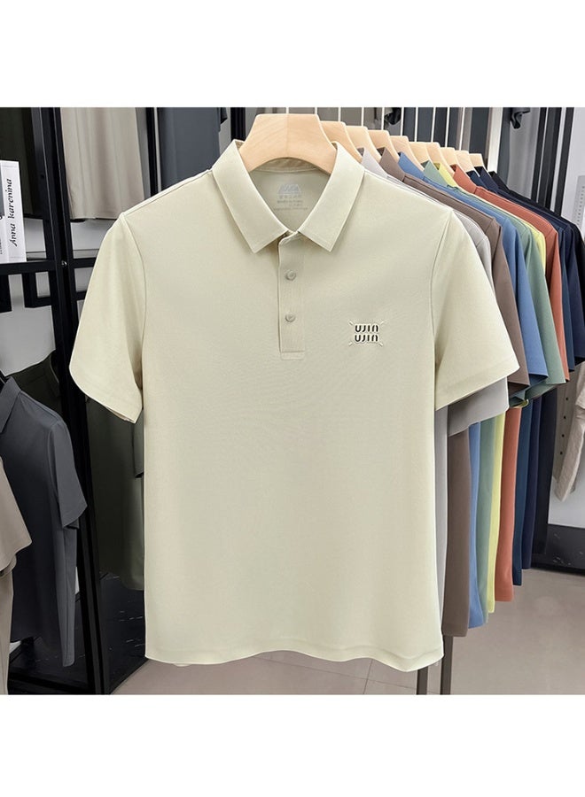 Uji High-End Short Sleeve Polo Shirt for Middle-Aged Men Casual Turn-down Collar Seamless Comfortable Summer Half Sleeve Top - Image 2