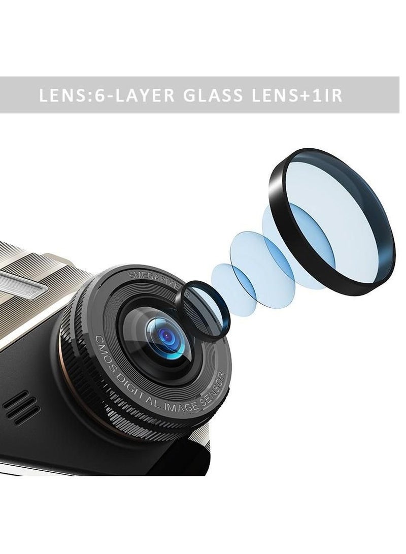 Generic 4 inch Car DVR Dash Cam Recording G-sensor 1080P HD Dual Lens Camera Video Audio - Image 5