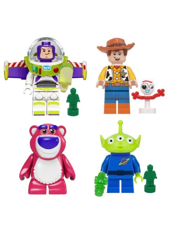 Toy Story 4PCS Toy Story Assembled Building Blocks Toy Set, High Quality Toy Story Series Mini Action Figure Stitching Toys Playsets for Collectors and Kids  - Image 1