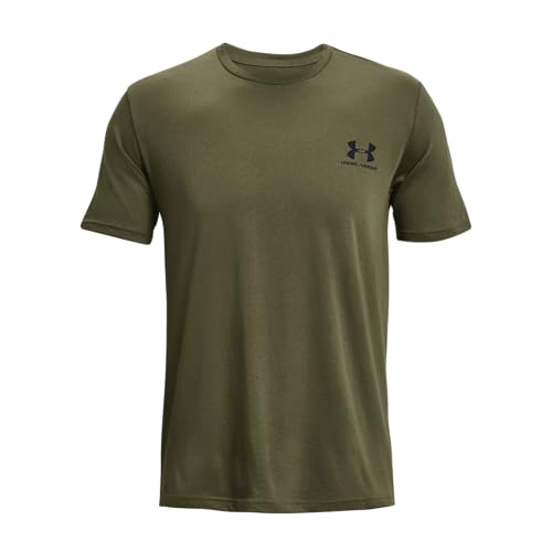 Under Armour Men's Sportstyle Left Chest Short-Sleeve T-Shirt, (390) Marine OD Green/Black/Black, Large - Image 5
