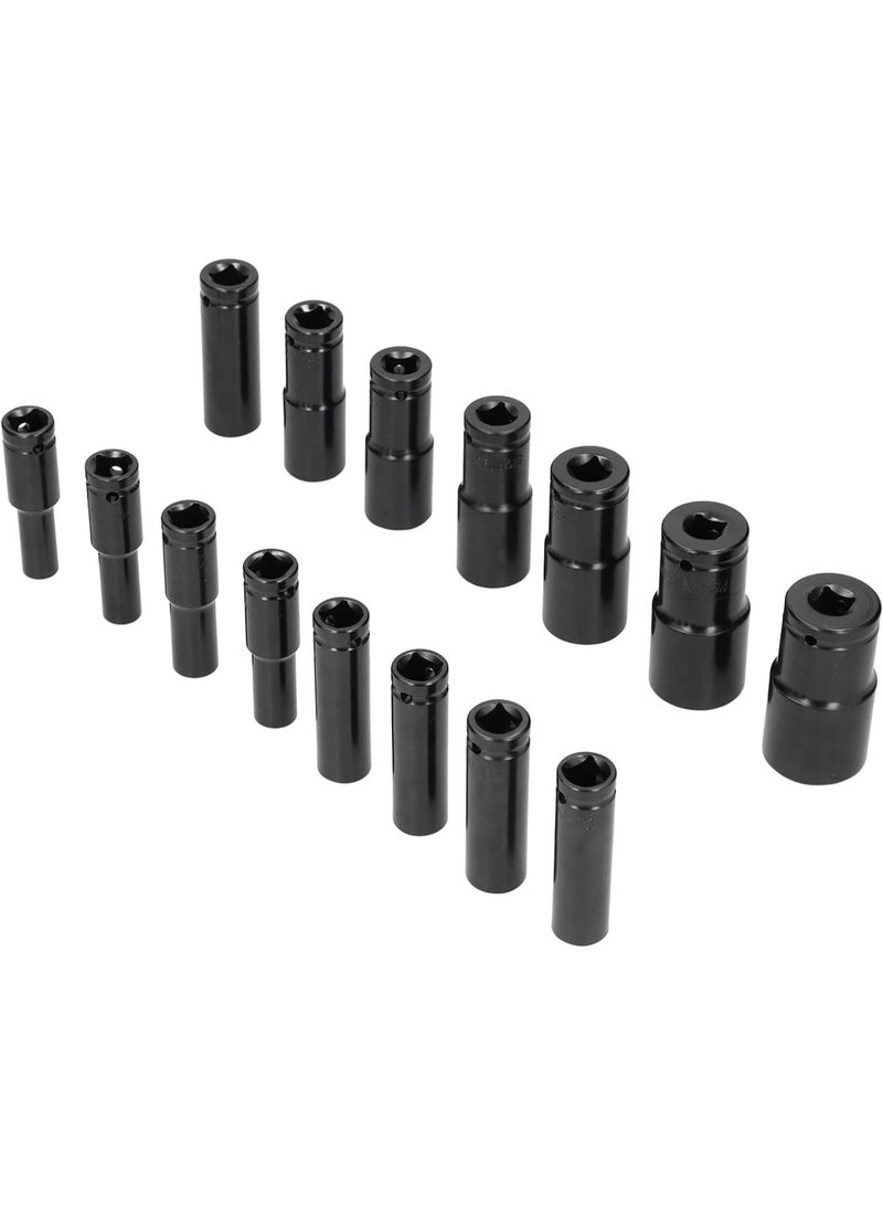 GGOOT Hex Socket Extended CRV Steel Repair Tool Hardware 1/2in Electric Wrench Socket Set - Image 4