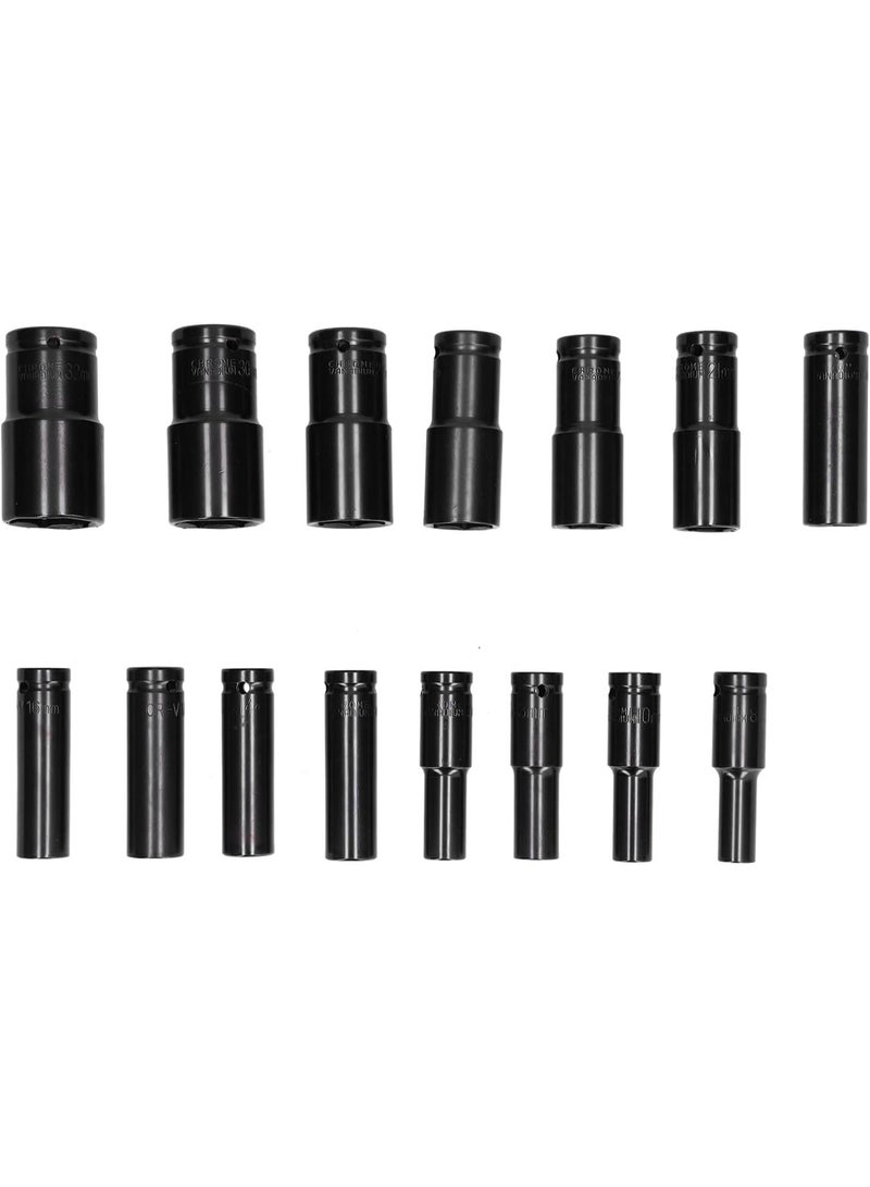 GGOOT Hex Socket Extended CRV Steel Repair Tool Hardware 1/2in Electric Wrench Socket Set - Image 5