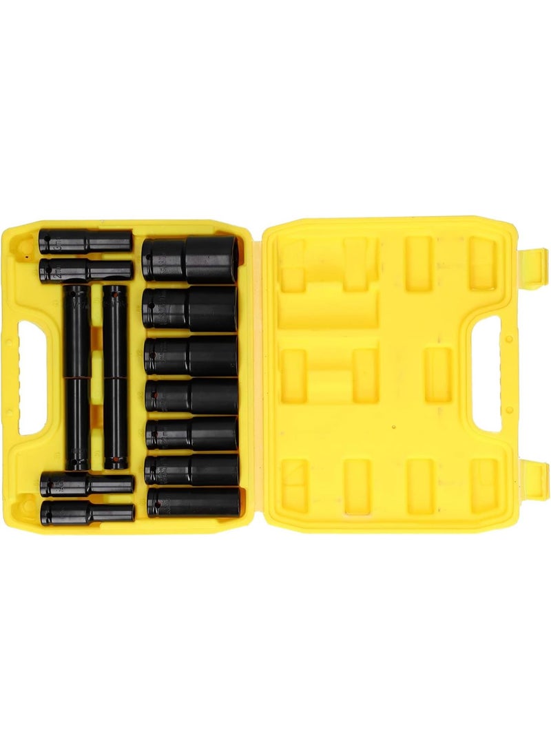 GGOOT Hex Socket Extended CRV Steel Repair Tool Hardware 1/2in Electric Wrench Socket Set - Image 3