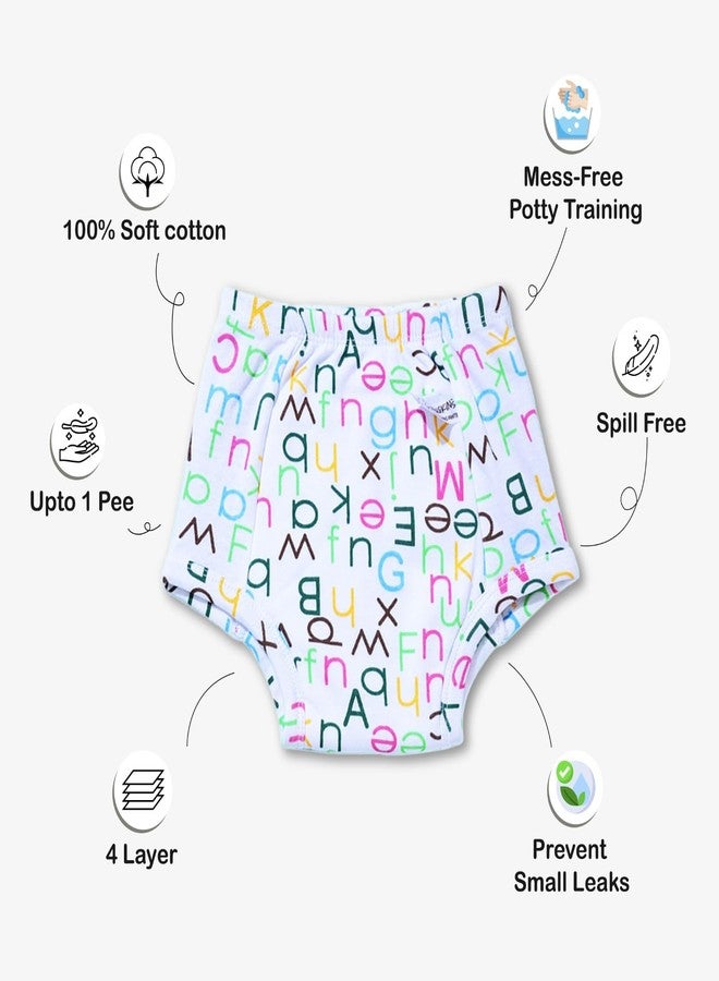 Snugkins Padded Underwear for Babies and Toddlers 3-4 years with 4 Layers of Cotton Padding Potty Training Pull Up Pant & Diaper-Free Time Pack of 2 - Image 3