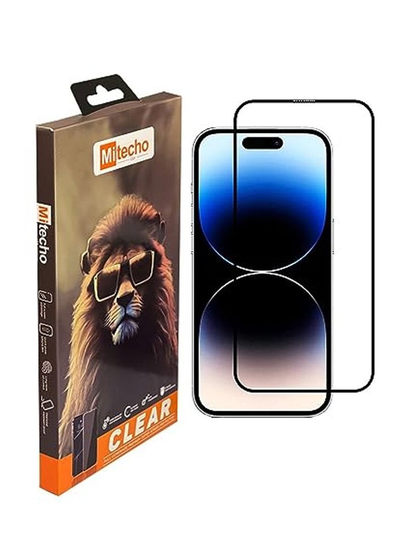 Mi Techo iPhone 15 full coverage clear tempered glass screen protector and deep bass wireless bluetooth earphone Combo - Image 4