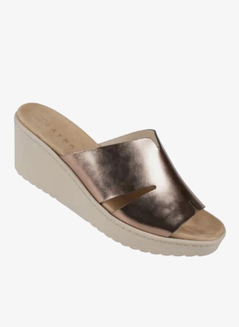زينة 221-375 Zayna Ladies Wedge Sandals Milan 21508T Platin