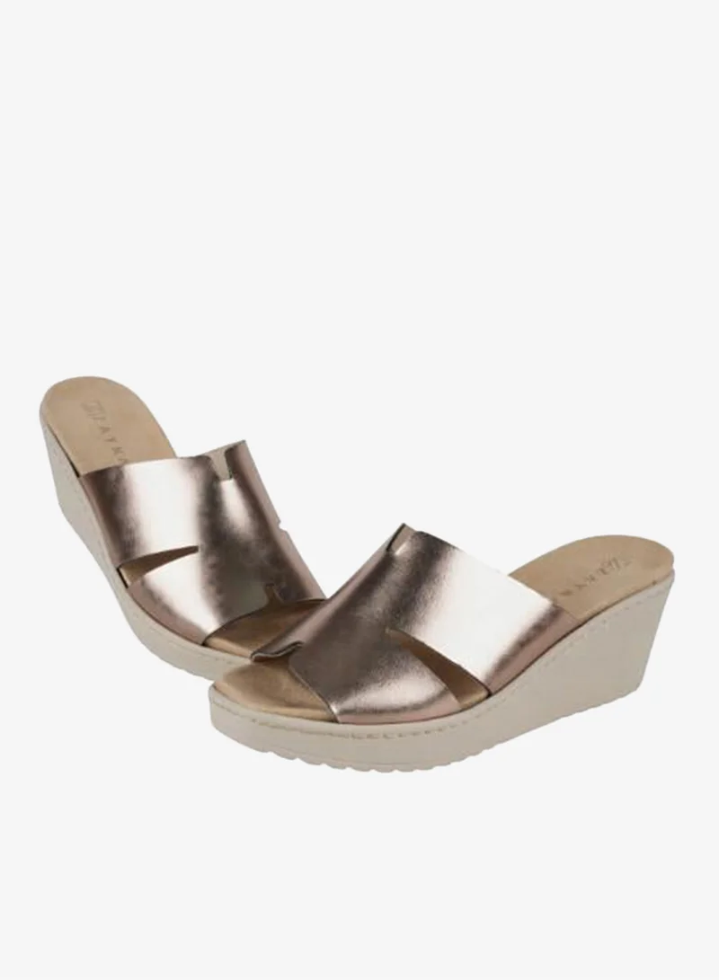 زينة 221-375 Zayna Ladies Wedge Sandals Milan 21508T Platin