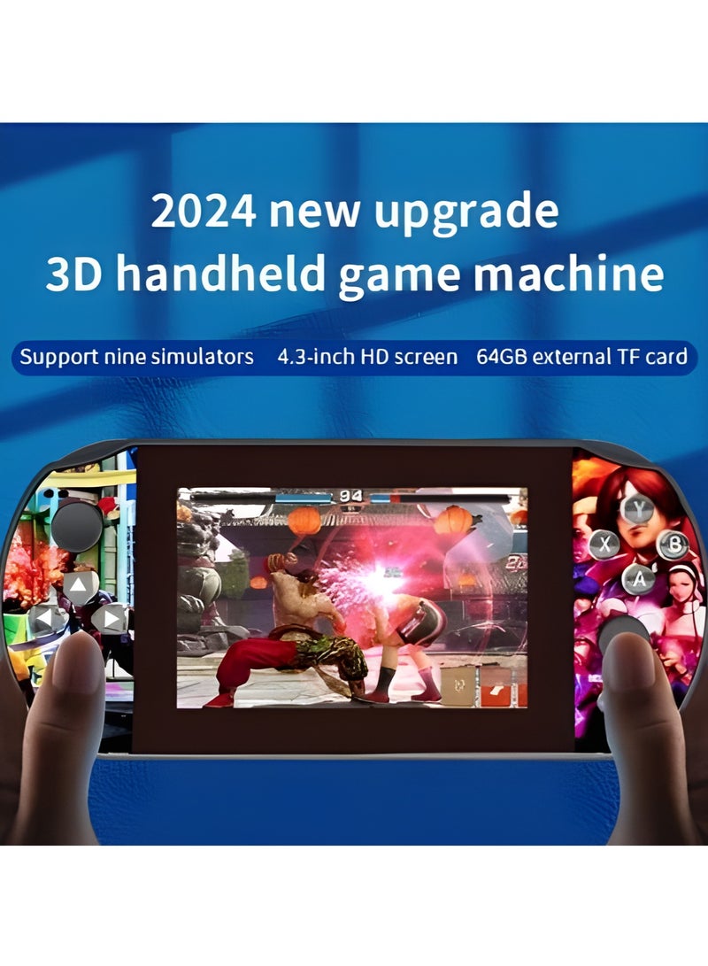 ريبنيو وحدة تحكم ألعاب محمولة جديدة بشاشة 4.3 IPS تدعم بطاقة 64G TF 10000+ ألعاب فيديو سعة بطارية 3000 مللي أمبير في الساعة وحدة تحكم ألعاب محمولة - Image 3