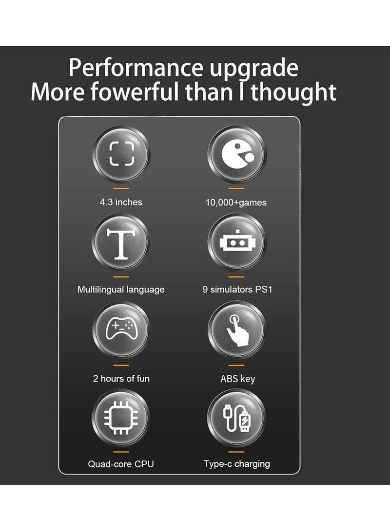 ريبنيو وحدة تحكم ألعاب محمولة جديدة بشاشة 4.3 IPS تدعم بطاقة 64G TF 10000+ ألعاب فيديو سعة بطارية 3000 مللي أمبير في الساعة وحدة تحكم ألعاب محمولة - Image 5