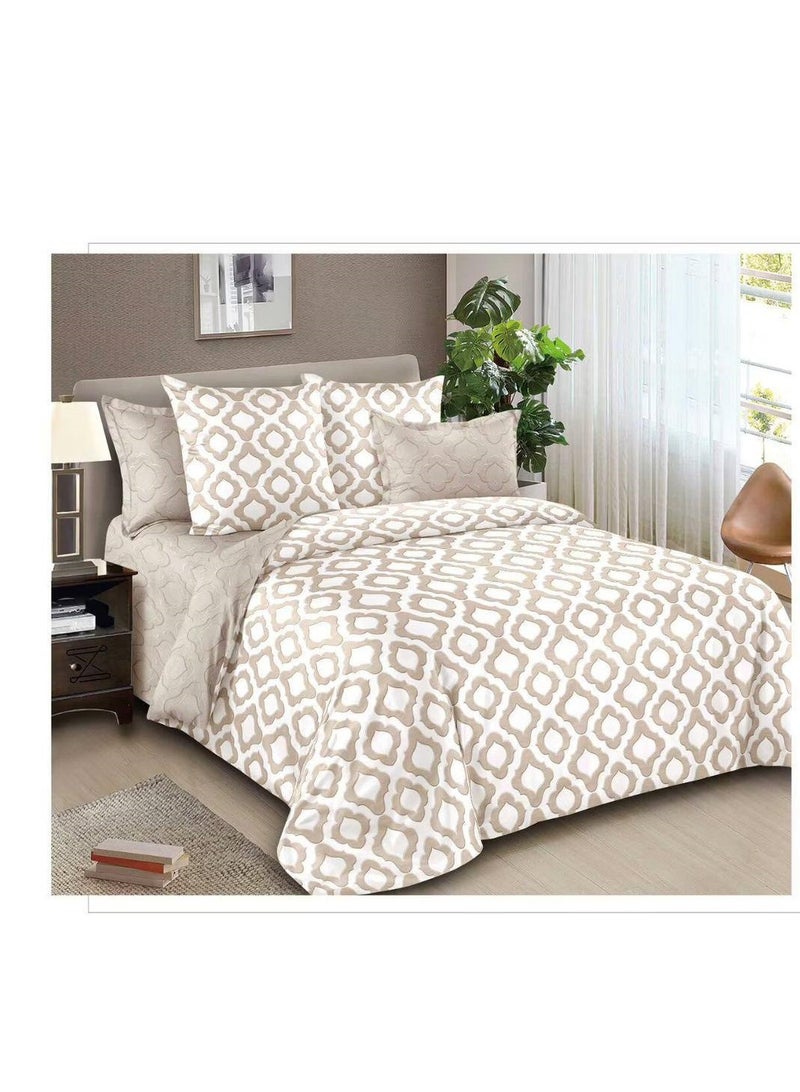 6 قطع طقم سرير بلون فاخر طقم غطاء لحاف سرير مقاس كبير طقم سرير حجم كينج