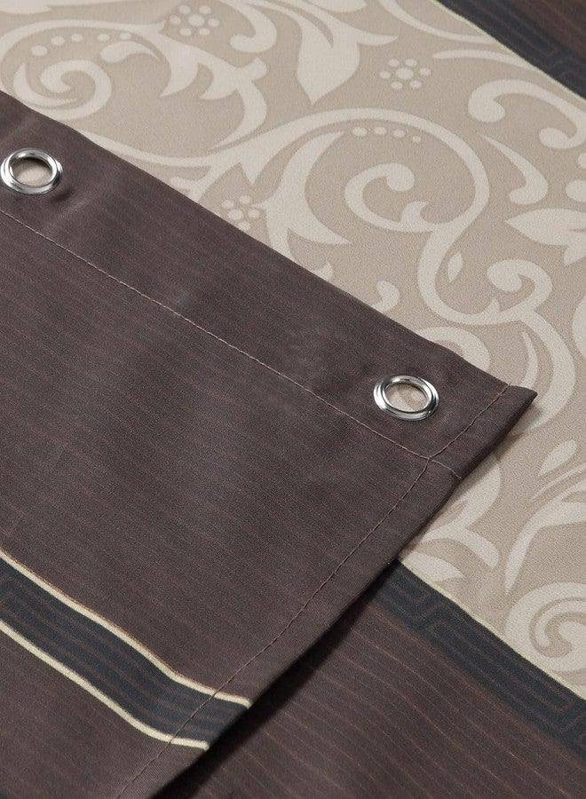 MVSUTA Seville Tan Polyester Bronze Stripes Chocolate Stall Vintage Shower Curtain,Decorative Waterproof Printed Fabric Brown Stall Bathroom Curtains,Small 54" W x 72" L - Image 5