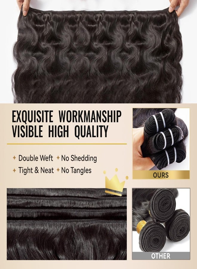 WEQUEEN Bundles Human Hair Body Wave 16A Brazilian Virgin Hair Bundles, Silky and Soft, 16 18 20 Inch Thick Weave Natural Black - Image 5